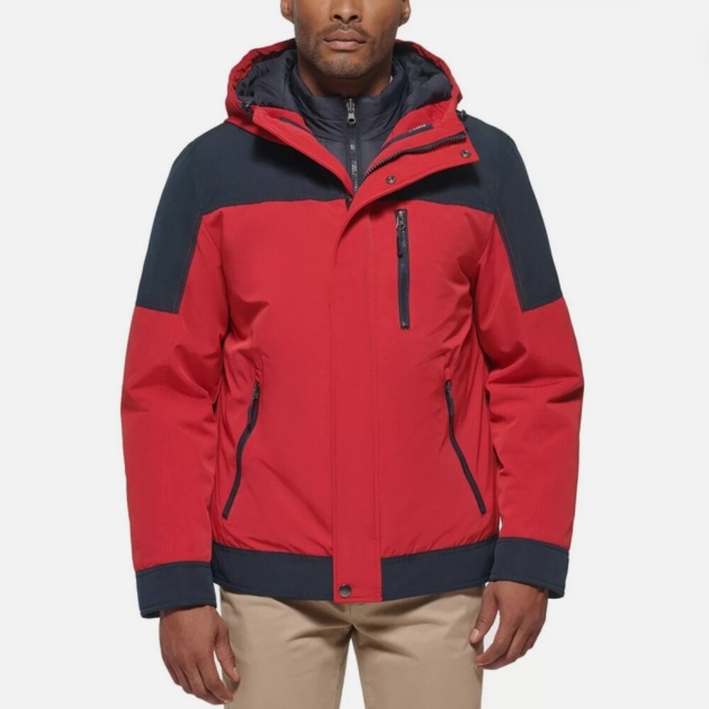 NEW $250 Club Room by Macys Parka Jacket! XL Red 3 Jackets in 1 Shell & Liner